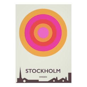 Stockholm,Sweden vintage travel poster. Photo Print