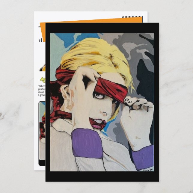 ‘Stockholm Syndrome’ Painting Small-Scale Print Invitation (Front/Back)