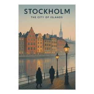 STOCKHOLM — THE CITY OF ISLANDS POSTER