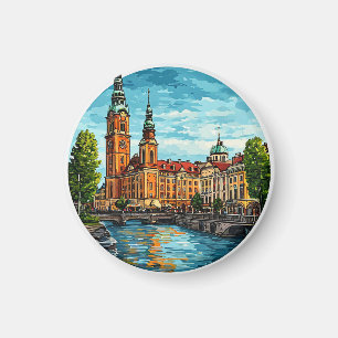 Stockholm Vibrant Cityscape Magnet
