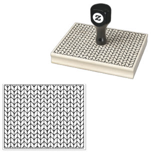 STOCKINETTE STITCH 4"x5" Rubber Stamp / Horizontal