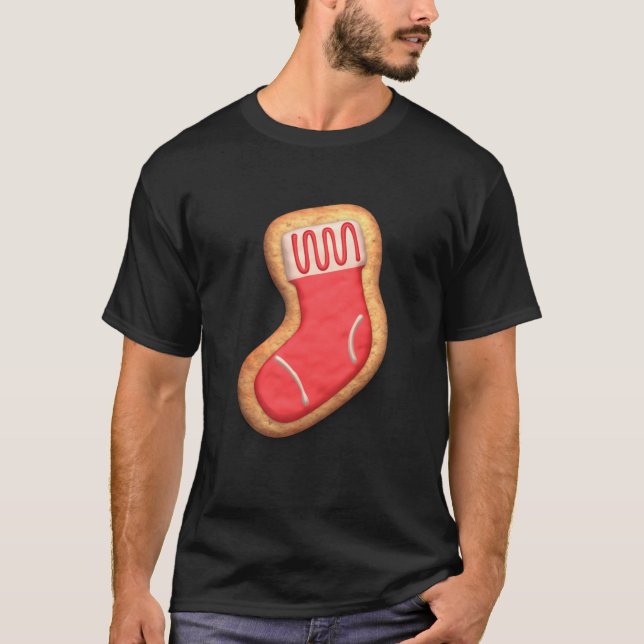 Stocking Christmas Cookie T-Shirt (Front)