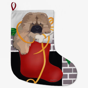 Stocking Stuffer Chow puppy Xmas stocking