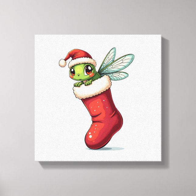 Stocking Stuffer Dragonfly Canvas Print (Front)