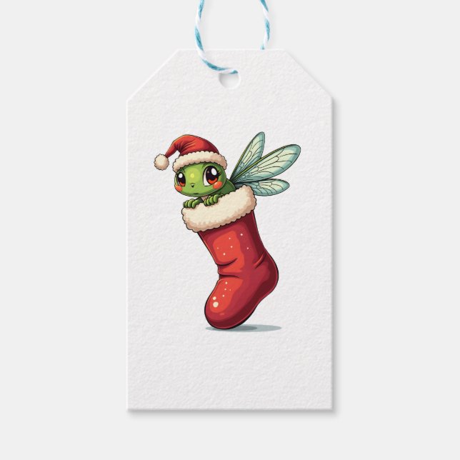 Stocking Stuffer Dragonfly Gift Tags (Front)