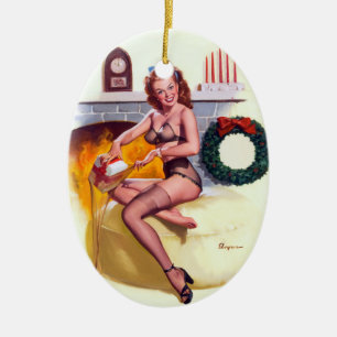 Stocking Stuffer Pin Up Ceramic Tree Decoration