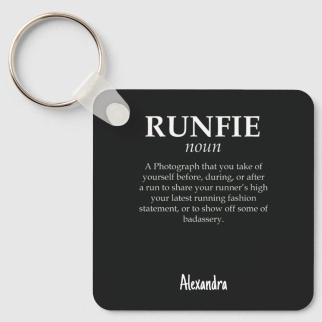 Stocking Stuffers For Runners Funny Running Gifts Key Ring (Front)