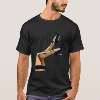 Stockings and Blue Stiletto Heels T-Shirt