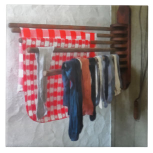 Stockings Hanging to Dry Tile