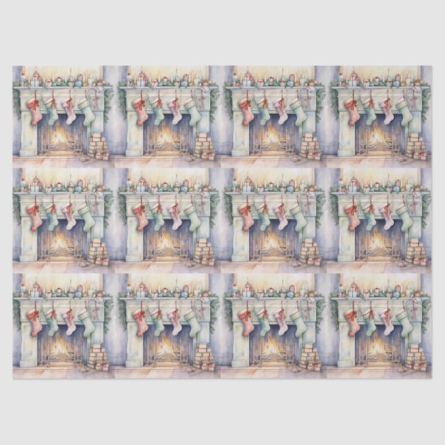 Stockings Hung By the Fire Tissue Paper (Front)