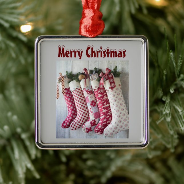 **STOCKINGS ON THE MANTEL** CHRISTMAS ORNAMENT (Tree)