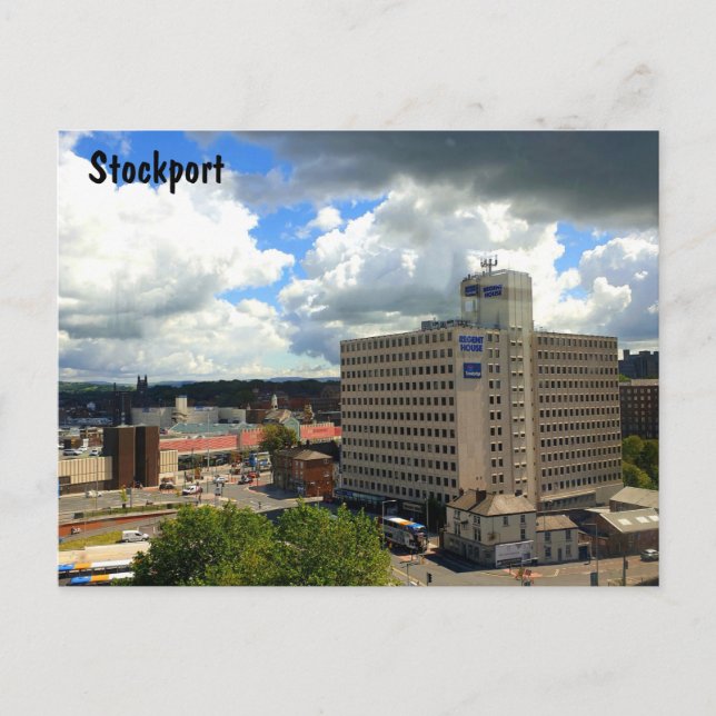 Stockport Centre Postcard (Front)