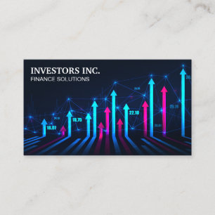 Stocks Arrows   Analysis Graph Business Card