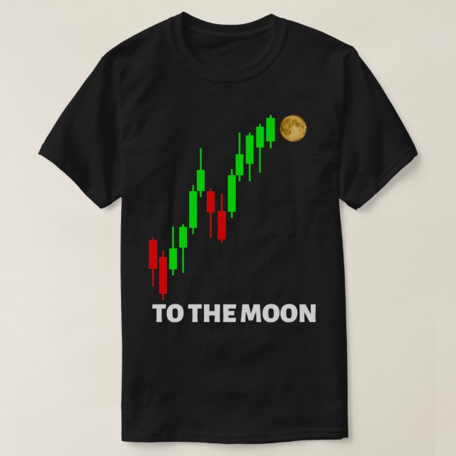 Stocks Market Trading Bulls To The Moon T-Shirt (Design Front)