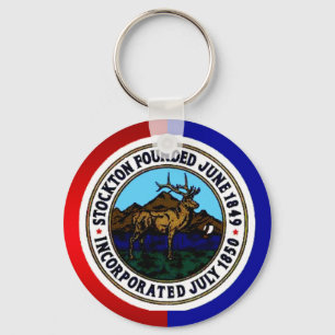 Stockton (California) City flag Keychain