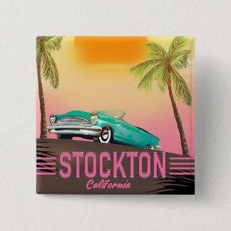Stockton California USA 15 Cm Square Badge