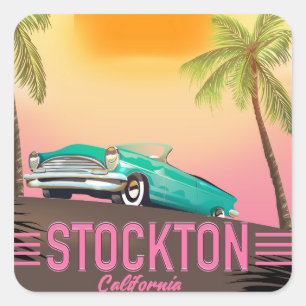 Stockton California USA Square Sticker