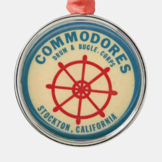 stockton commodores drum and bugle corps metal tree decoration