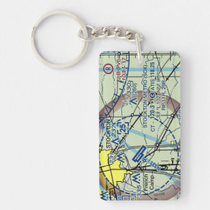 Stockton Metro Airport chart / taxi diagram Key Ring