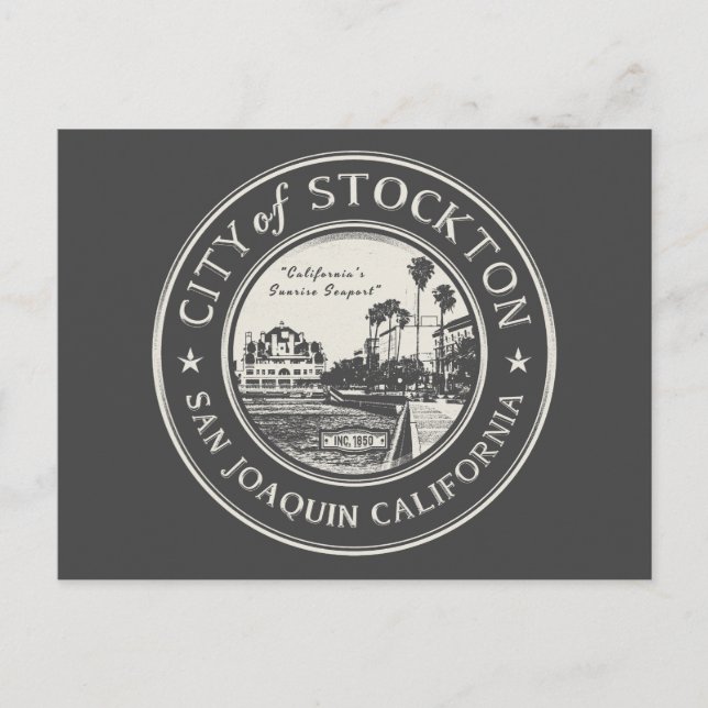 STOCKTON SAN JOAQUIN CALIFORNIA  POSTCARD (Front)