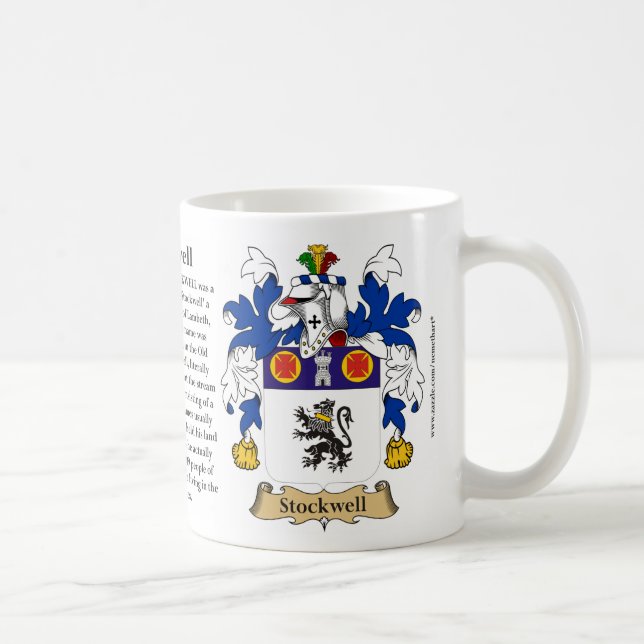 Stockwell, the Origin, the Meaning and the Crest Coffee Mug (Right)