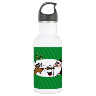 Stogie Santa Funny Cartoon 532 Ml Water Bottle