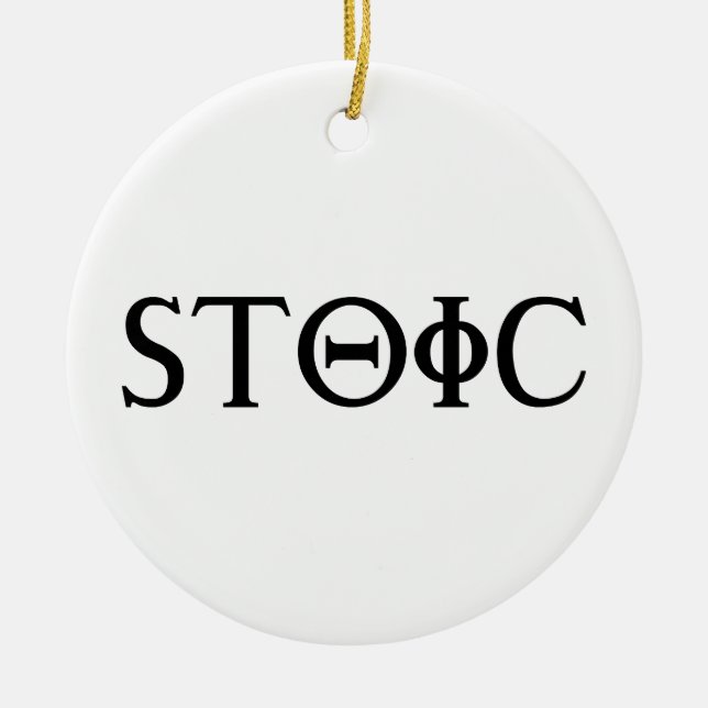 Stoic Ceramic Tree Decoration (Front)