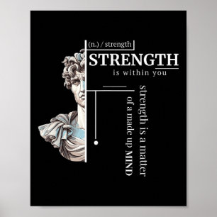 Stoic Discipline Philosophy Positive Mindset Stren Poster