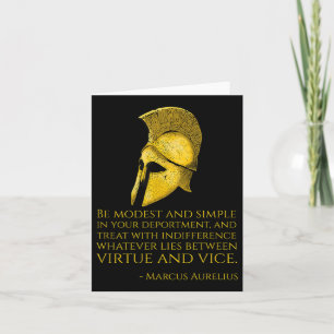 Stoic Greek Philosophy Quote - Marcus Aurelius - S Card