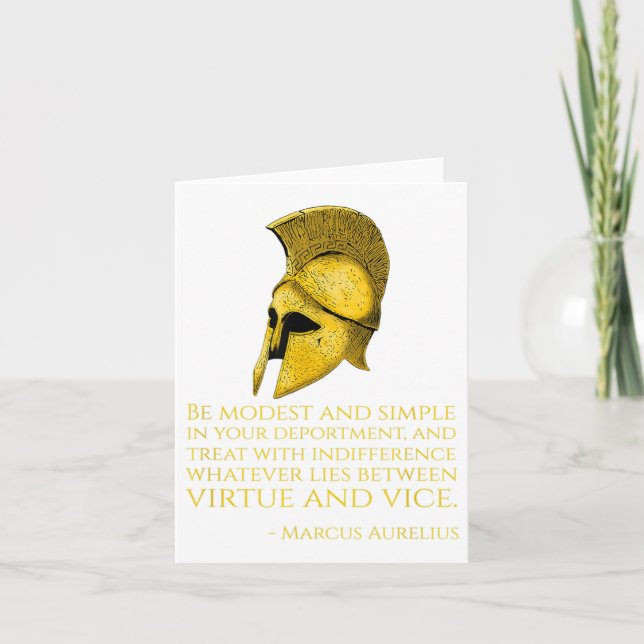 Stoic Greek Philosophy Quote - Marcus Aurelius - S Card (Front)