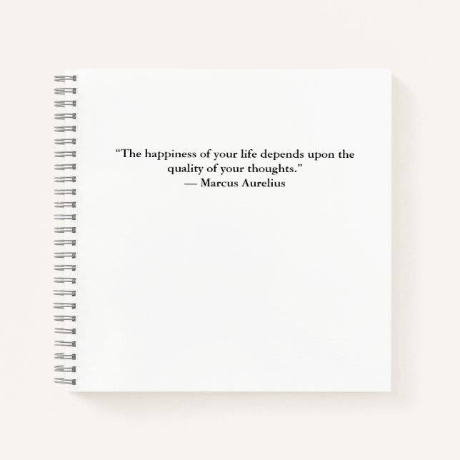 Stoic Marcus Aurelius Quote Journal Notebook (Front)