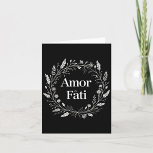 Stoic Minimalist Tee For Women Men Amor Fati Flora Card