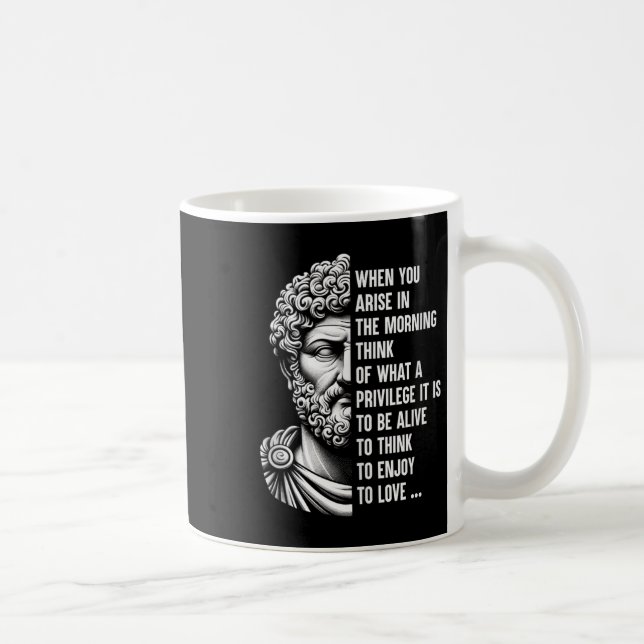 Stoic Philosopher Marcus Aurelius Shirt Motivation Coffee Mug (Right)