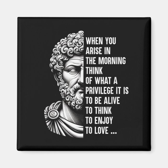 Stoic Philosopher Marcus Aurelius Shirt Motivation Magnet (Front)