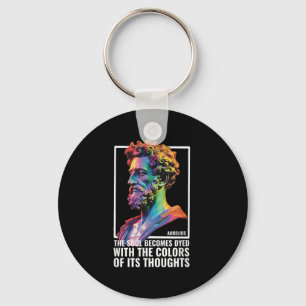 Stoic Philosopher Quote Greek Philosophy Marcus Au Key Ring