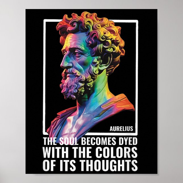 Stoic Philosopher Quote Greek Philosophy Marcus Au Poster (Front)