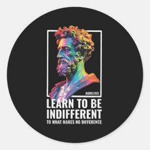 Stoic Philosopher Wisdom Marcus Aurelius Philosoph Classic Round Sticker