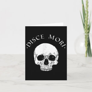 Stoic Philosophy Disce Mori Skull Stoicism Quote Card