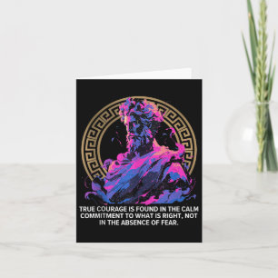 Stoic Philosophy Epic Inspirational Old Greek Stoi Card