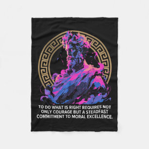 Stoic Philosophy Epic Old Greek Inspirational Stoi Fleece Blanket