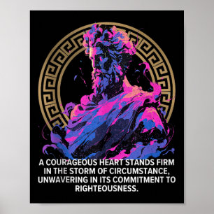 Stoic Philosophy Epic Old Greek Stoicism Inspirati Poster