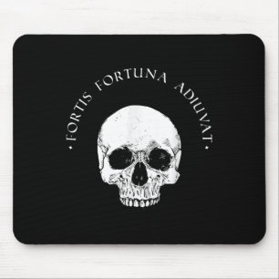 Stoic Philosophy Fortis Fortuna Adiuvat Skull Stoi Mouse Mat