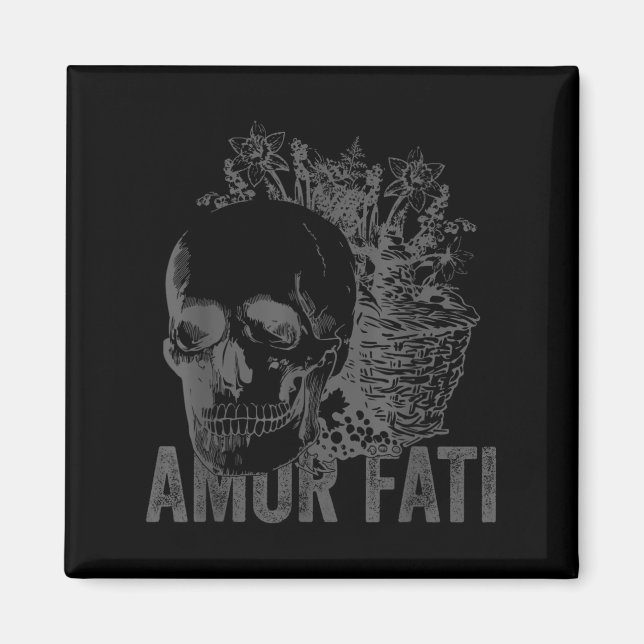 Stoic Philosophy Grey Hellenistic Stoicism Amor Fa Magnet (Front)