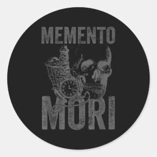 Stoic Philosophy Grey Hellenistic Stoicism Memento Classic Round Sticker