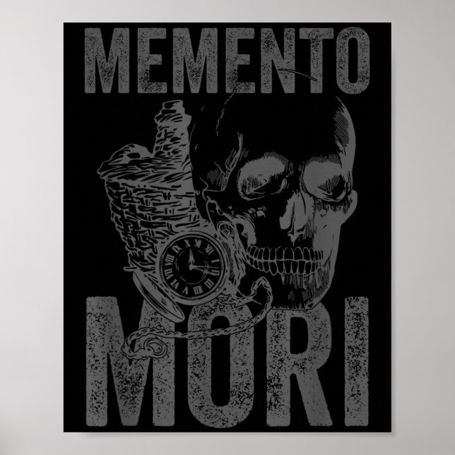 Stoic Philosophy Grey Hellenistic Stoicism Memento Poster (Front)