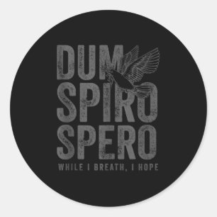 Stoic Philosophy Grey Translation Stoicism Dum Spi Classic Round Sticker