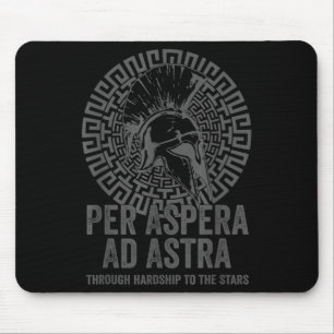 Stoic Philosophy Grey With Translation Per Aspera Mouse Mat
