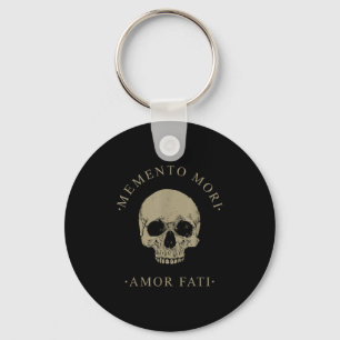 Stoic Philosophy Memento Mori Amor Fati Skull Stoi Key Ring