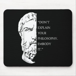 Stoic Philosophy Quote Design _ Epictetus Wisdom A Mouse Mat