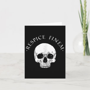 Stoic Philosophy Respice Finem Skull Stoicism Quot Card